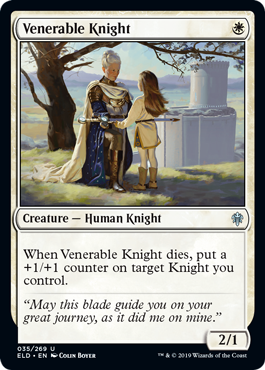 Venerable Knight (Throne of Eldraine) Near Mint Foil