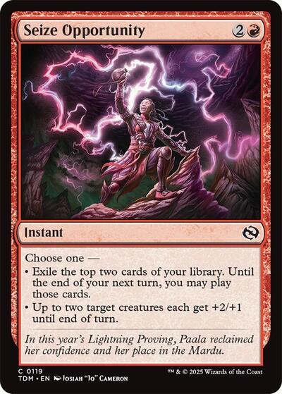 Seize Opportunity (Tarkir: Dragonstorm) Light Play Foil