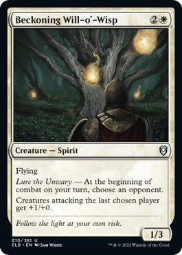 Beckoning Will-o'-Wisp (Commander Legends: Battle for Baldur's Gate) Light Play Foil