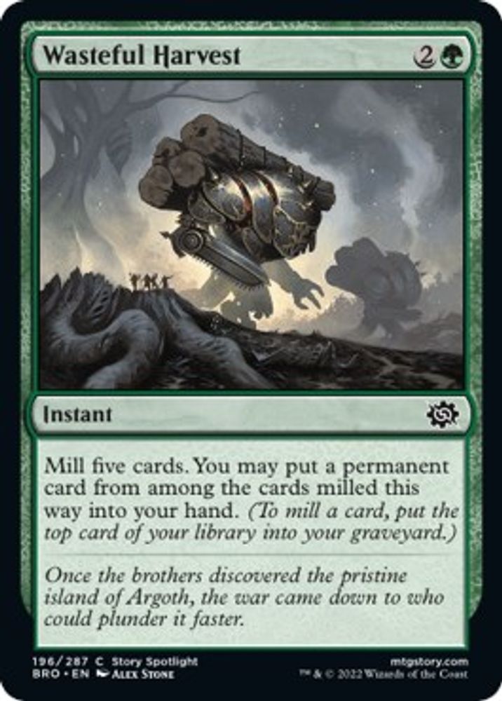 Wasteful Harvest