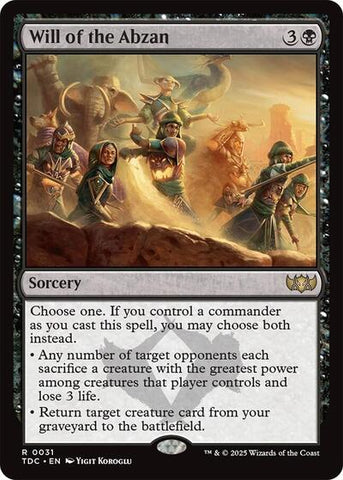 Will of the Abzan (Commander: Tarkir: Dragonstorm) Near Mint