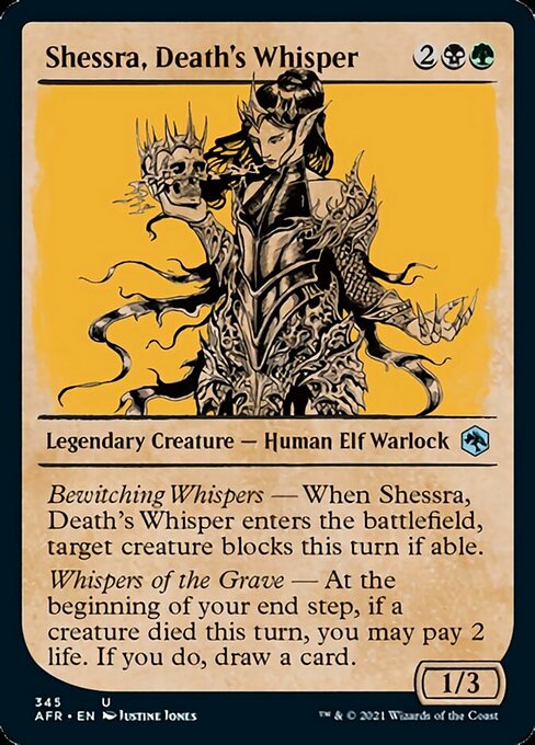 Shessra, Death's Whisper (Showcase) (Adventures in the Forgotten Realms) Light Play Foil