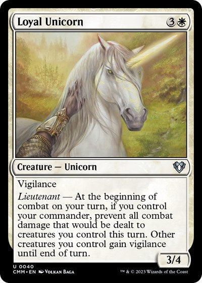 Loyal Unicorn (Commander Masters) Near Mint Foil