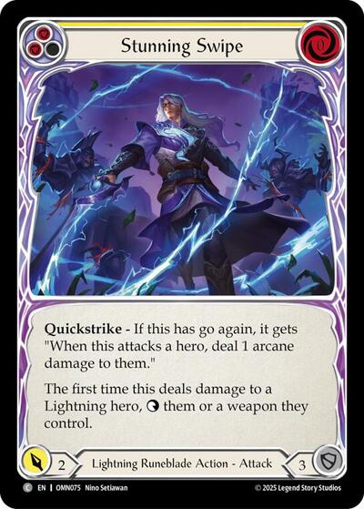 Stunning Swipe (Yellow) (Omens of the Third Age) Near Mint Foil