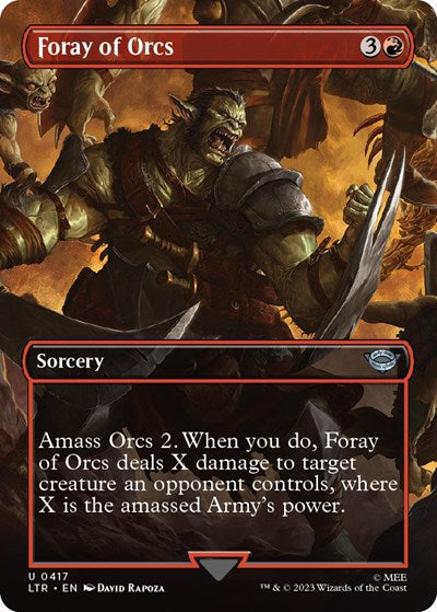 Foray of Orcs (Borderless) (Universes Beyond: The Lord of the Rings: Tales of Middle-earth) Near Mint Foil