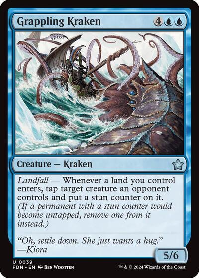 Grappling Kraken (Foundations) Near Mint Foil