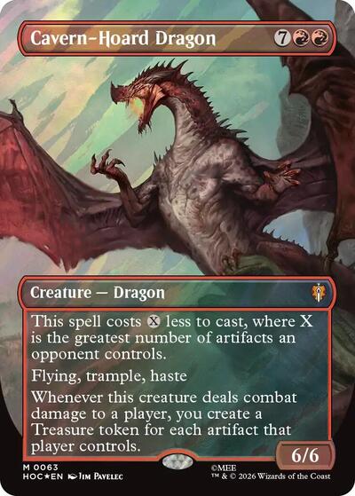 Cavern-Hoard Dragon (Borderless) (Surge Foil) (The Hobbit: Eternal-Legal) Near Mint Foil