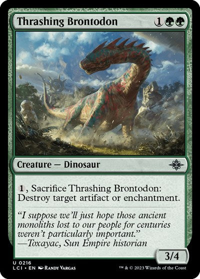 Thrashing Brontodon (The Lost Caverns of Ixalan) Near Mint Foil