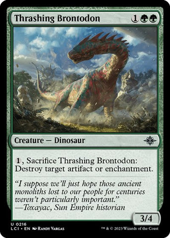 Thrashing Brontodon (The Lost Caverns of Ixalan) Near Mint Foil