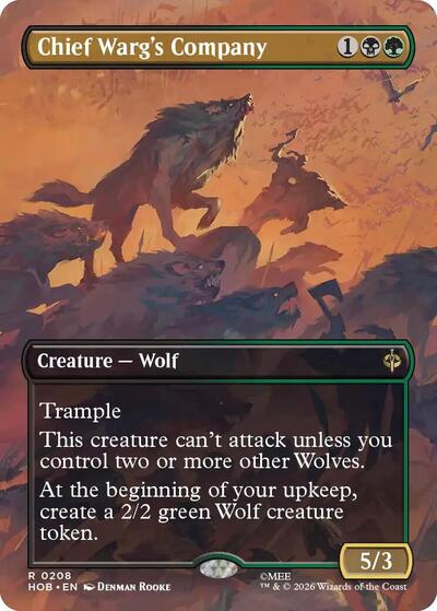 Chief Warg's Company (Borderless) (The Hobbit) Near Mint Foil