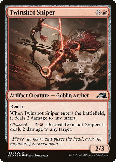Twinshot Sniper (Kamigawa: Neon Dynasty) Near Mint Foil