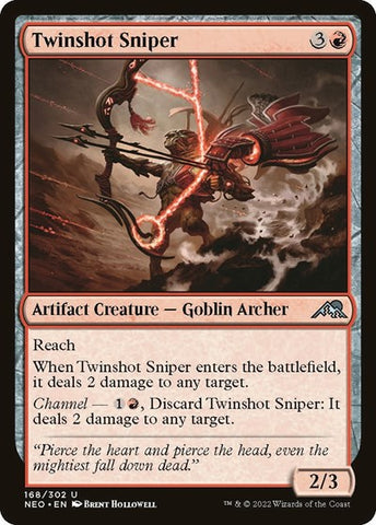Twinshot Sniper (Kamigawa: Neon Dynasty) Near Mint Foil