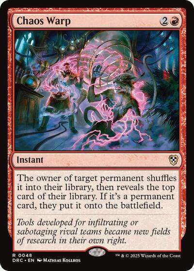 Chaos Warp (Commander: Aetherdrift) Near Mint