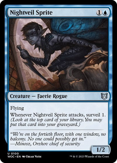 Nightveil Sprite (Commander: Wilds of Eldraine) Near Mint