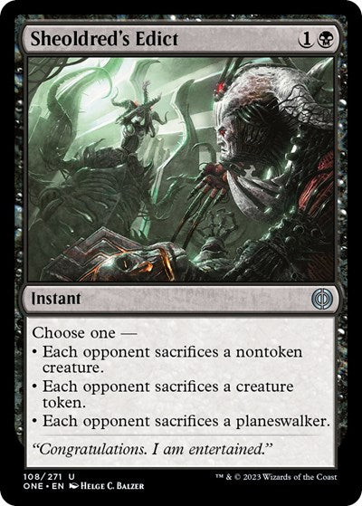 Sheoldred's Edict (Phyrexia: All Will Be One) Near Mint