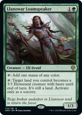 Llanowar Loamspeaker (Dominaria United) Near Mint Foil