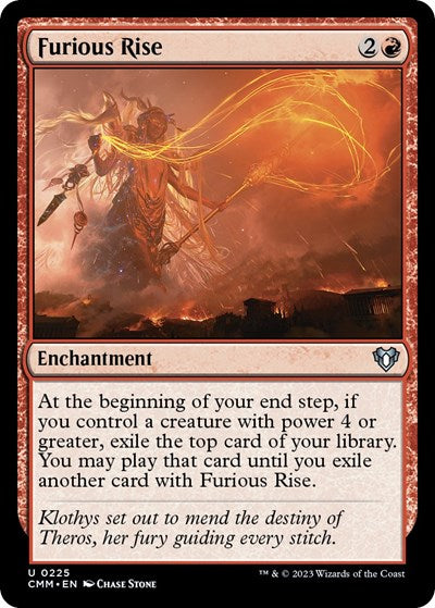 Furious Rise (Commander Masters) Light Play Foil