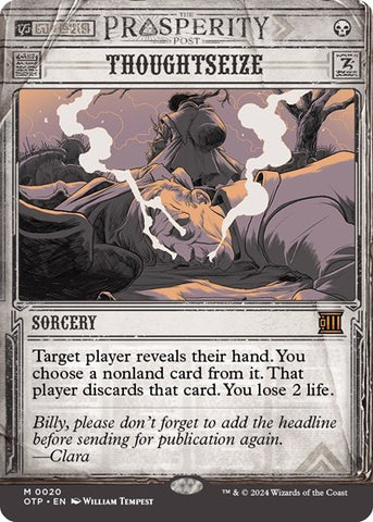 Thoughtseize (Outlaws of Thunder Junction: Breaking News) Near Mint