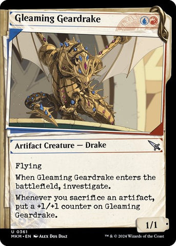 Gleaming Geardrake (Showcase) (Murders at Karlov Manor) Near Mint