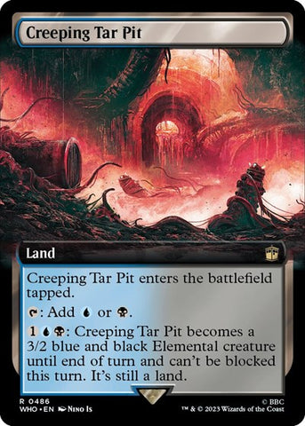 Creeping Tar Pit (Extended Art) (Universes Beyond: Doctor Who) Near Mint Foil