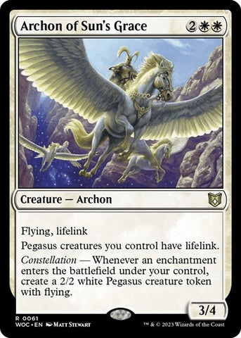 Archon of Sun's Grace (Commander: Wilds of Eldraine) Near Mint