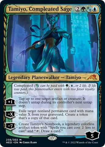 Tamiyo, Compleated Sage (Kamigawa: Neon Dynasty) Near Mint Foil