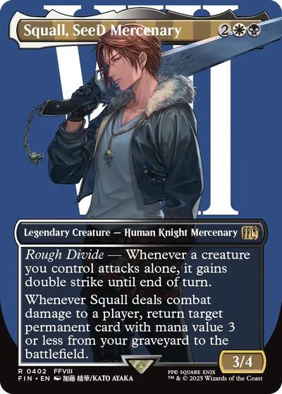 Squall, SeeD Mercenary (Borderless) (Universes Beyond: FINAL FANTASY) Near Mint Foil