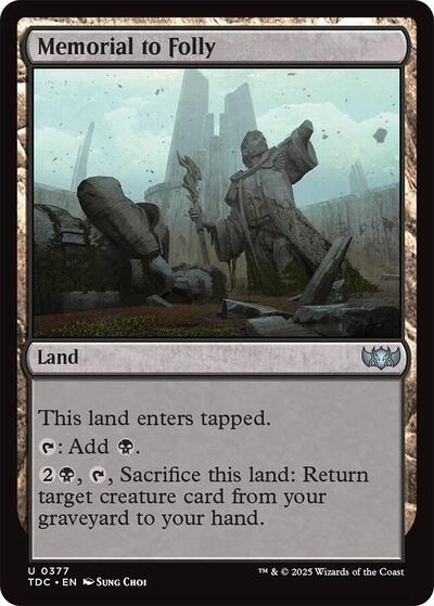 Memorial to Folly (Commander: Tarkir: Dragonstorm) Near Mint