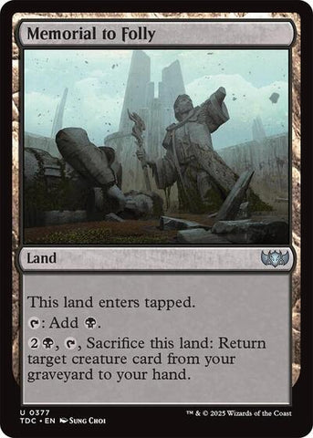Memorial to Folly (Commander: Tarkir: Dragonstorm) Near Mint