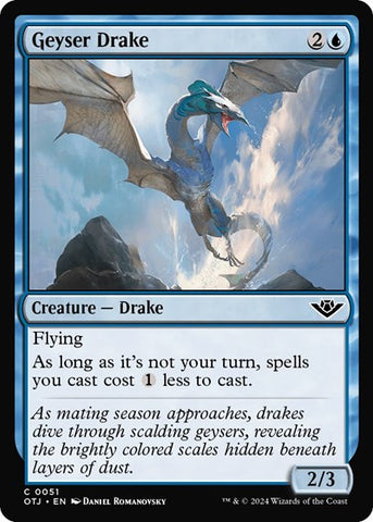 Geyser Drake (Outlaws of Thunder Junction) Near Mint Foil