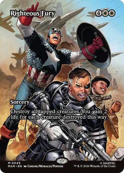 Righteous Fury (Borderless) (Marvel Eternal-Legal) Near Mint