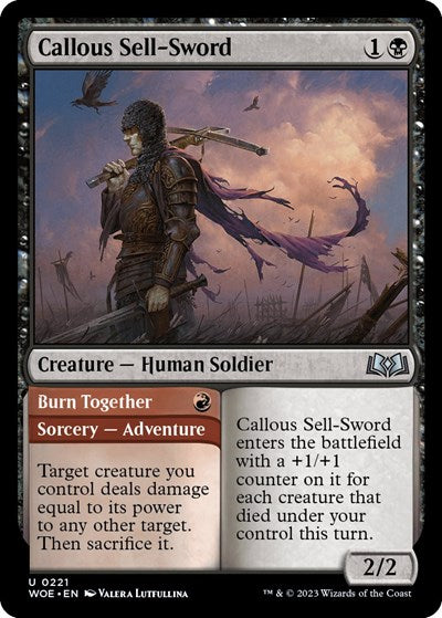 Callous Sell-Sword (Wilds of Eldraine) Near Mint Foil
