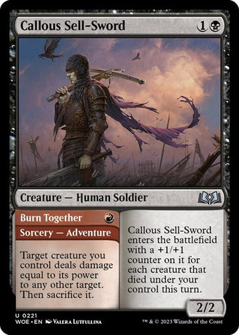 Callous Sell-Sword (Wilds of Eldraine) Near Mint Foil