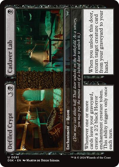 Defiled Crypt / Cadaver Lab (Duskmourn: House of Horror) Near Mint