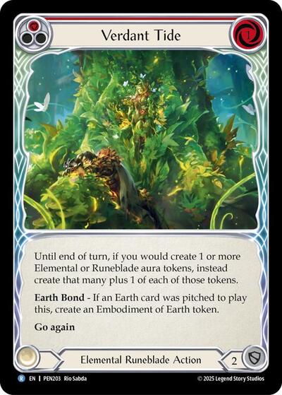 Verdant Tide (Red) (Compendium of Rathe) Near Mint Foil