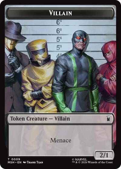 Villain / Treasure Double-Sided Token (Marvel Super Heroes) Near Mint Foil