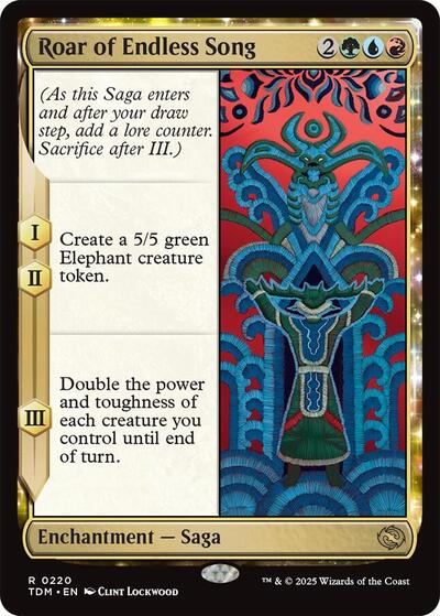 Roar of Endless Song (Tarkir: Dragonstorm) Light Play Foil