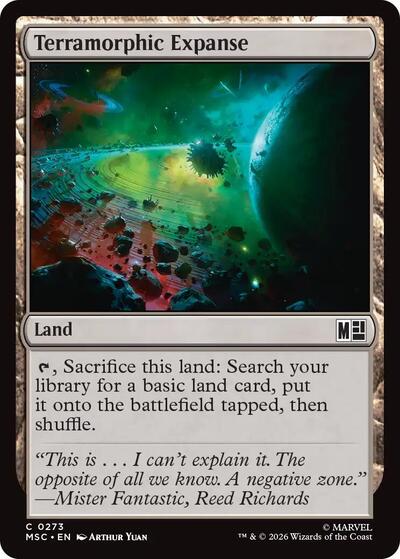 Terramorphic Expanse (0273) (Surge Foil) (Commander: Marvel Super Heroes) Near Mint Foil