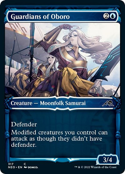 Guardians of Oboro (Showcase) (Kamigawa: Neon Dynasty) Light Play Foil