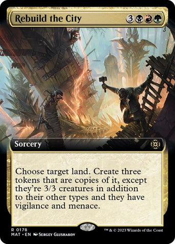 Rebuild the City (Extended Art) (March of the Machine: The Aftermath) Near Mint Foil