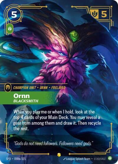 Ornn Blacksmith (Alternate Art) (Spiritforged) Near Mint Foil