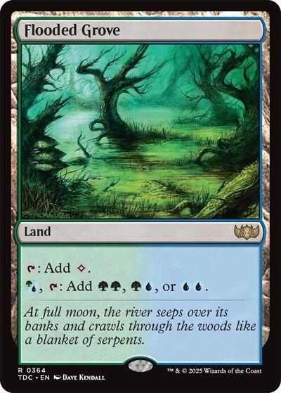 Flooded Grove (Commander: Tarkir: Dragonstorm) Near Mint