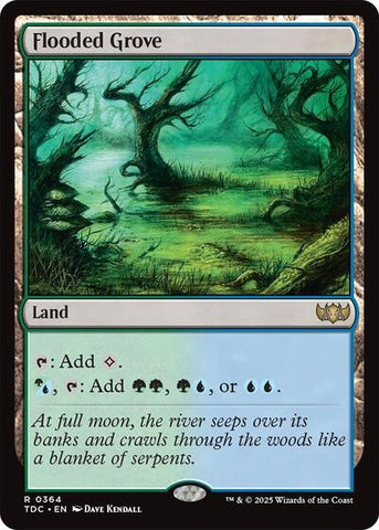 Flooded Grove (Commander: Tarkir: Dragonstorm) Near Mint