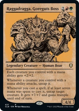 Raggadragga, Goreguts Boss (Showcase) (Commander Legends: Battle for Baldur's Gate) Near Mint