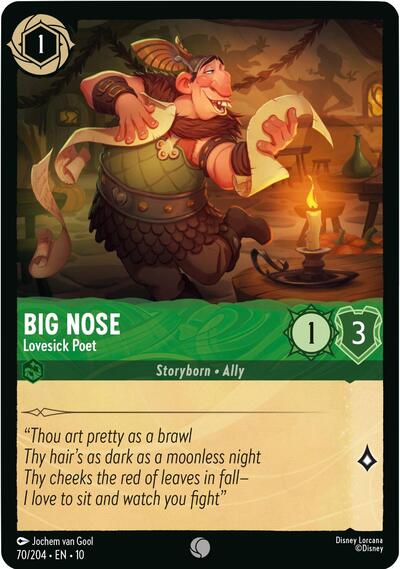 Big Nose - Lovesick Poet (Whispers in the Well) Near Mint Cold Foil