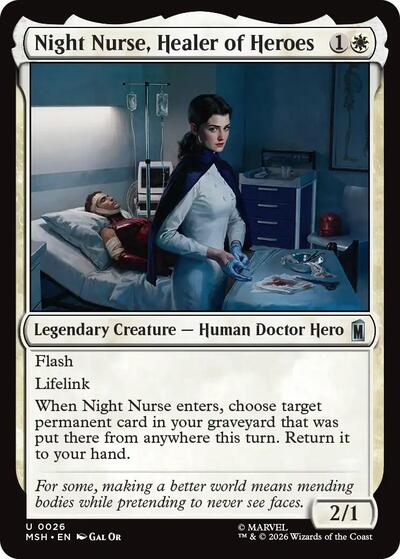 Night Nurse, Healer of Heroes (Marvel Super Heroes) Near Mint Foil