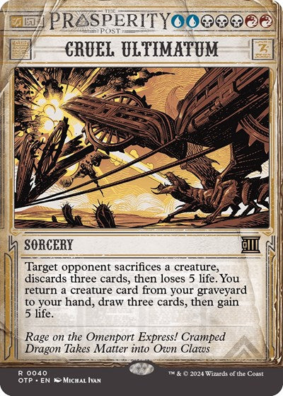 Cruel Ultimatum (Outlaws of Thunder Junction: Breaking News) Near Mint Foil