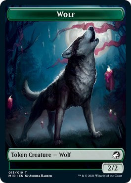 Wolf Token (Innistrad: Midnight Hunt) Near Mint