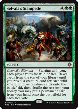 Selvala's Stampede (Conspiracy: Take the Crown) Near Mint Foil