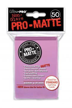 Pro-Matte Standard Deck Protectors Pink (50-Pack) (Ultra Pro) New